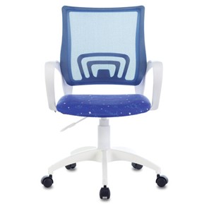Кресло Brabix Fly MG-396W (с подлокотниками, пластик белый, сетка, темно-синее с рисунком "Space") 532405 в Петропавловске-Камчатском - предосмотр 2