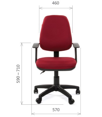 Компьютерное кресло CHAIRMAN 661 Ткань стандарт 15-11 красная в Петропавловске-Камчатском - изображение 1