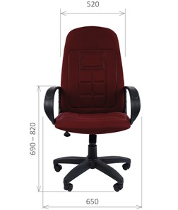 Кресло офисное CHAIRMAN 727 ткань ст., цвет бордо в Петропавловске-Камчатском - предосмотр 1