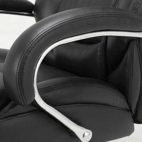 Кресло компьютерное Brabix Premium Pride HD-100 (натуральная кожа, черное) 531940 в Петропавловске-Камчатском - изображение 6