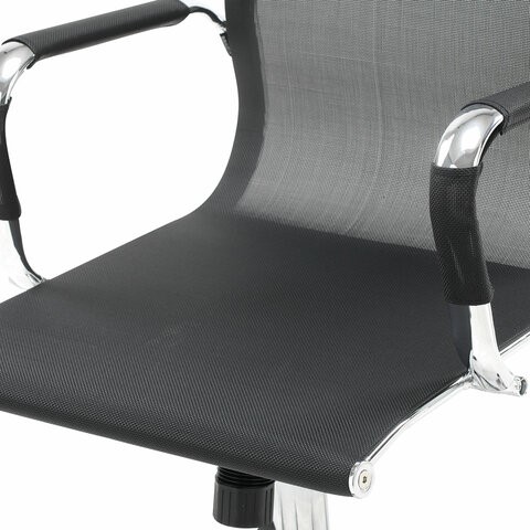 Кресло офисное Brabix Line EX-530 (хром, сетка, черное) 531846 в Петропавловске-Камчатском - изображение 7