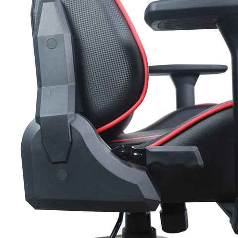 Кресло офисное Brabix GT Carbon GM-120 (две подушки, экокожа, черное/красное) 531931 в Петропавловске-Камчатском - изображение 12