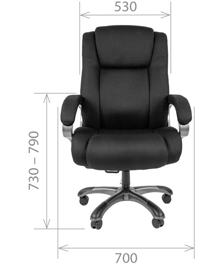 Офисное кресло CHAIRMAN 410 Акриловая ткань SX Серый в Петропавловске-Камчатском - изображение 1
