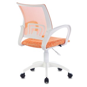 Офисное кресло Brabix Fly MG-396W (с подлокотниками, пластик белый, сетка, оранжевое с рисунком "Giraffe") 532402 в Петропавловске-Камчатском - предосмотр 1