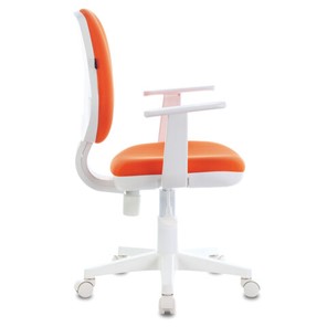 Офисное кресло Brabix Fancy MG-201W (с подлокотниками, пластик белый, оранжевое) 532410 в Петропавловске-Камчатском - предосмотр 1