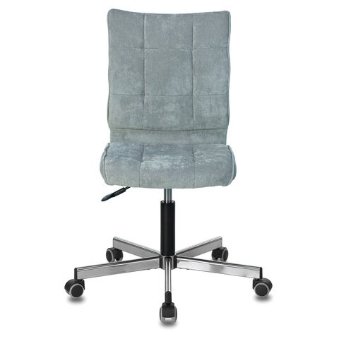 Офисное кресло Brabix Stream MG-314 (без подлокотников, пятилучие серебристое, ткань, серо-голубое) 532395 в Петропавловске-Камчатском - изображение 3