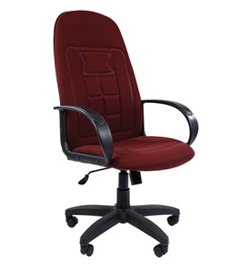 Кресло офисное CHAIRMAN 727 ткань ст., цвет бордо в Петропавловске-Камчатском - предосмотр