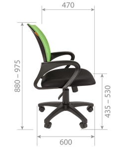 Кресло офисное CHAIRMAN 696 black Сетчатый акрил DW63 темно-серый в Петропавловске-Камчатском - предосмотр 2