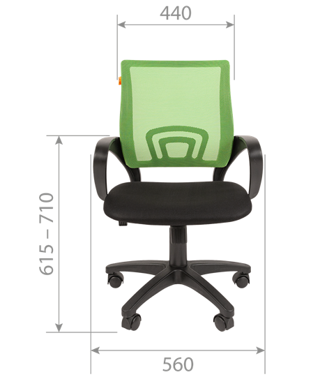 Кресло офисное CHAIRMAN 696 black Сетчатый акрил DW63 темно-серый в Петропавловске-Камчатском - изображение 1