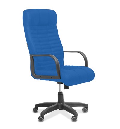 Офисное кресло для руководителя Атлант, ткань TW / синяя в Петропавловске-Камчатском - изображение