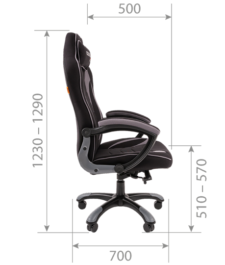 Кресло игровое CHAIRMAN GAME 28 Полиэстер комбинированная ткань красный/черный в Петропавловске-Камчатском - изображение 4