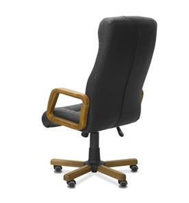 Офисное кресло Атлант W, экокожа премиум / черная CN1114/ дерево - орех в Петропавловске-Камчатском - предосмотр 5