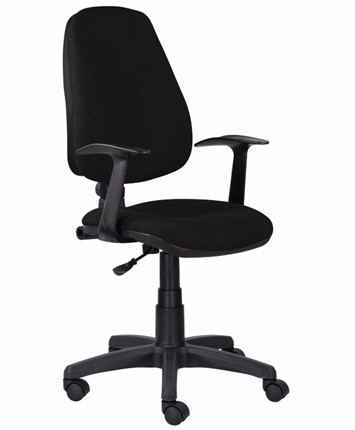 Офисное кресло Brabix Comfort MG-321, регулируемая эргономичная спинка, ткань, черное в Петропавловске-Камчатском - изображение