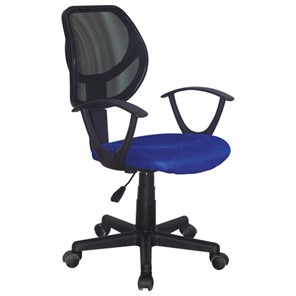 Кресло компьютерное Brabix Flip MG-305 (ткань TW, синее/черное) 531919 в Петропавловске-Камчатском - предосмотр