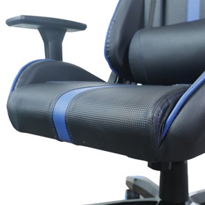 Кресло офисное BRABIX "GT Carbon GM-120", две подушки, экокожа, черное/синее, 531930 в Петропавловске-Камчатском - предосмотр 11