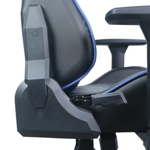 Кресло офисное BRABIX "GT Carbon GM-120", две подушки, экокожа, черное/синее, 531930 в Петропавловске-Камчатском - предосмотр 14