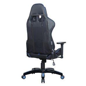 Кресло офисное BRABIX "GT Carbon GM-120", две подушки, экокожа, черное/синее, 531930 в Петропавловске-Камчатском - предосмотр 5