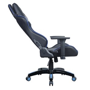 Кресло офисное BRABIX "GT Carbon GM-120", две подушки, экокожа, черное/синее, 531930 в Петропавловске-Камчатском - предосмотр 7