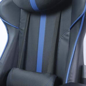 Кресло офисное BRABIX "GT Carbon GM-120", две подушки, экокожа, черное/синее, 531930 в Петропавловске-Камчатском - предосмотр 9