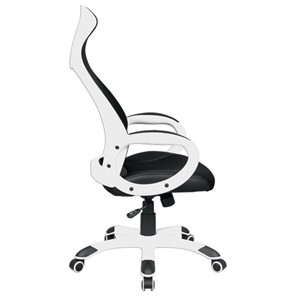Кресло офисное Brabix Premium Genesis EX-517 (пластик белый, ткань/экокожа/сетка черная) 531573 в Петропавловске-Камчатском - предосмотр 2
