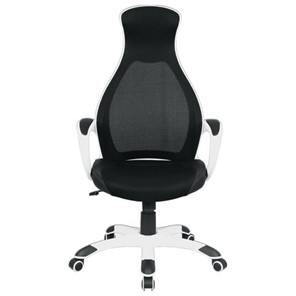 Кресло офисное Brabix Premium Genesis EX-517 (пластик белый, ткань/экокожа/сетка черная) 531573 в Петропавловске-Камчатском - предосмотр 3
