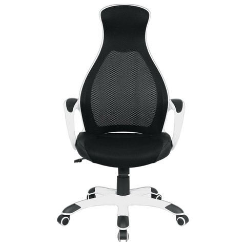 Кресло офисное Brabix Premium Genesis EX-517 (пластик белый, ткань/экокожа/сетка черная) 531573 в Петропавловске-Камчатском - изображение 3