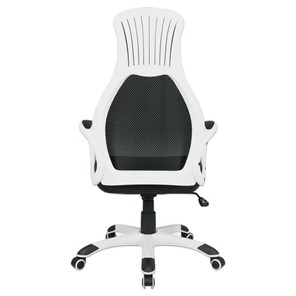 Кресло офисное Brabix Premium Genesis EX-517 (пластик белый, ткань/экокожа/сетка черная) 531573 в Петропавловске-Камчатском - предосмотр 4