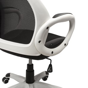 Кресло офисное Brabix Premium Genesis EX-517 (пластик белый, ткань/экокожа/сетка черная) 531573 в Петропавловске-Камчатском - предосмотр 5