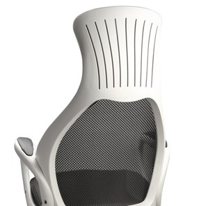 Кресло офисное Brabix Premium Genesis EX-517 (пластик белый, ткань/экокожа/сетка черная) 531573 в Петропавловске-Камчатском - предосмотр 7