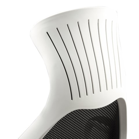 Кресло офисное Brabix Premium Genesis EX-517 (пластик белый, ткань/экокожа/сетка черная) 531573 в Петропавловске-Камчатском - изображение 8