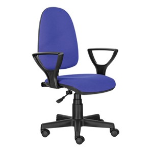 Компьютерное кресло Brabix Prestige Ergo MG-311 (регулируемая эргономичная спинка, ткань, черно-синее) 531876 в Петропавловске-Камчатском - предосмотр