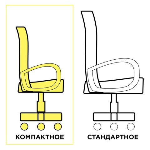 Кресло офисное Brabix Smart MG-313 (без подлокотников, комбинированное, черное/оранжевое) 531844 в Петропавловске-Камчатском - изображение 10