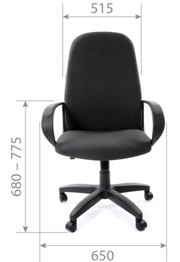 Офисное кресло CHAIRMAN 279, экокожа, цвет черный в Петропавловске-Камчатском - изображение 2