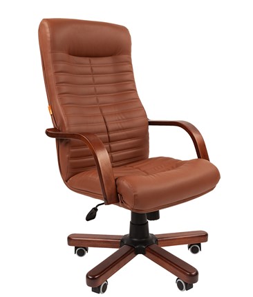 Кресло офисное CHAIRMAN 480 WD, экокожа, цвет коричневый в Петропавловске-Камчатском - изображение