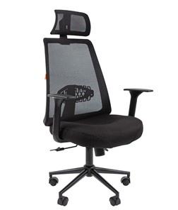 Офисное кресло CHAIRMAN 535 BLACK Сетчатый акрил черный / Полиэстер черный в Петропавловске-Камчатском - предосмотр