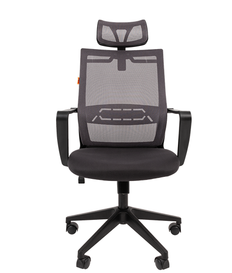 Кресло компьютерное CHAIRMAN 545 сетка/ткань серый в Петропавловске-Камчатском - изображение 3
