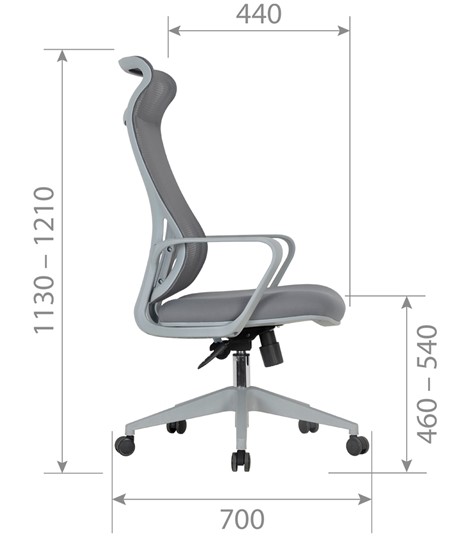 Офисное кресло CHAIRMAN 577, сетчатый акрил серый / полиэстер серый в Петропавловске-Камчатском - изображение 5