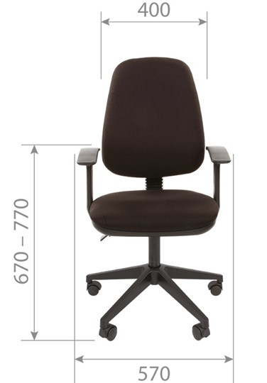 Компьютерное кресло CHAIRMAN 661 Ткань стандарт 15-21 черная в Петропавловске-Камчатском - изображение 3