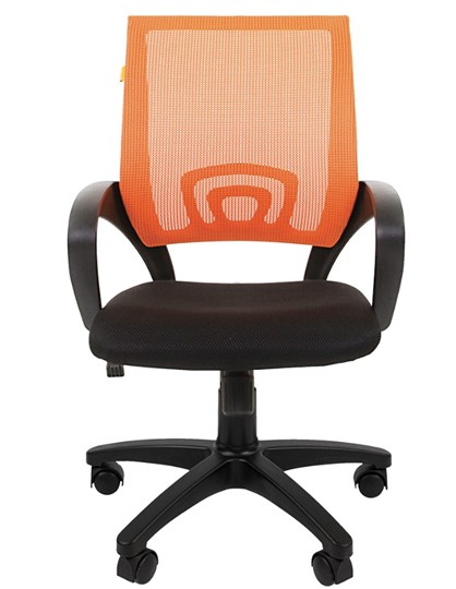 Компьютерное кресло CHAIRMAN 696 black Сетчатый акрил DW66 оранжевый в Петропавловске-Камчатском - изображение 4