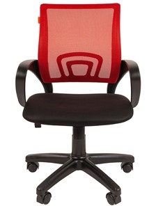 Офисное кресло CHAIRMAN 696 black Сетчатый акрил DW69 красный в Петропавловске-Камчатском - предосмотр 4