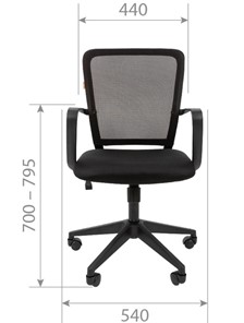Кресло офисное CHAIRMAN 698 black TW-69, ткань, цвет красный в Петропавловске-Камчатском - предосмотр 1