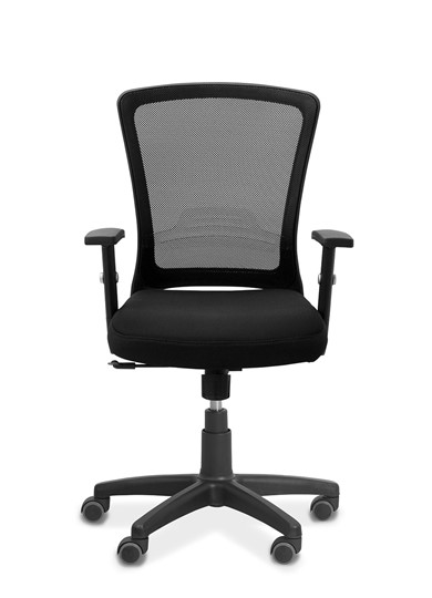 Офисное кресло для сотрудника Фьюжн, сетка/ткань TW / черная/черная в Петропавловске-Камчатском - изображение 1