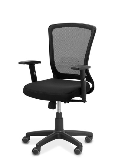 Офисное кресло для сотрудника Фьюжн, сетка/ткань TW / черная/черная в Петропавловске-Камчатском - изображение 2