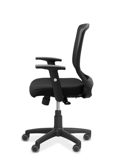 Офисное кресло для сотрудника Фьюжн, сетка/ткань TW / черная/черная в Петропавловске-Камчатском - изображение 4