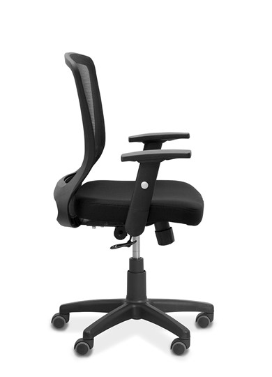 Офисное кресло для сотрудника Фьюжн, сетка/ткань TW / черная/черная в Петропавловске-Камчатском - изображение 8