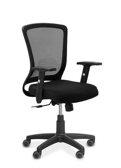 Офисное кресло для сотрудника Фьюжн, сетка/ткань TW / черная/черная в Петропавловске-Камчатском - изображение 9