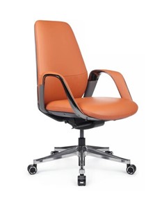 Кресло офисное Napoli-M (YZPN-YR021), Оранжевая кожа/Серая кожа в Петропавловске-Камчатском