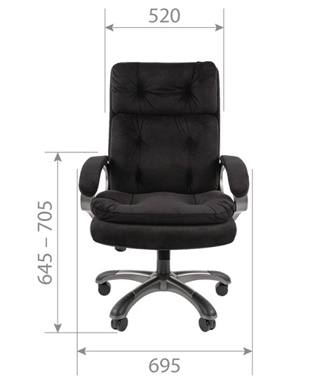 Офисное кресло CHAIRMAN 442 ткань черный в Петропавловске-Камчатском - изображение 4
