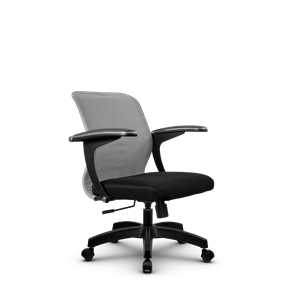 Компьютерное кресло SU-M-4/подл.160/осн.001, Светло-серый/Черный в Петропавловске-Камчатском