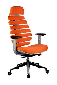 Кресло компьютерное Riva Chair SHARK (Оранжевый/серый) в Петропавловске-Камчатском